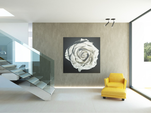 AC loft contemporaneo-escalera