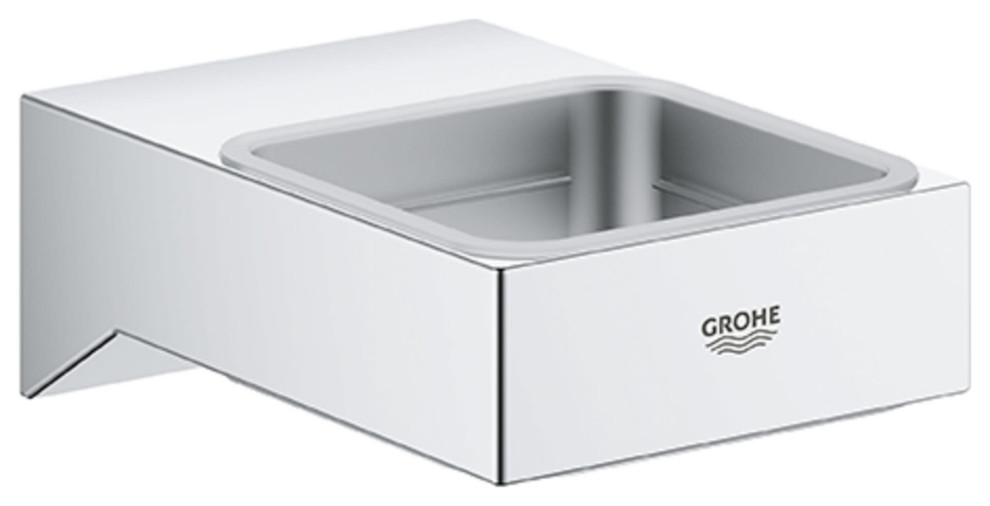 Grohe 40 865 Selection Cube Wall Mounted Soap Dish - Starlight Chrome