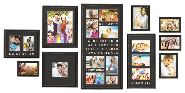 10 Piece Luxury Typography Photo Frame And Decor Set Gallery 10 Piece Luxury Typography Photo Frame And Decor Set Gallery Collage Wall Desig Contemporary Picture Frames By Hello Laura