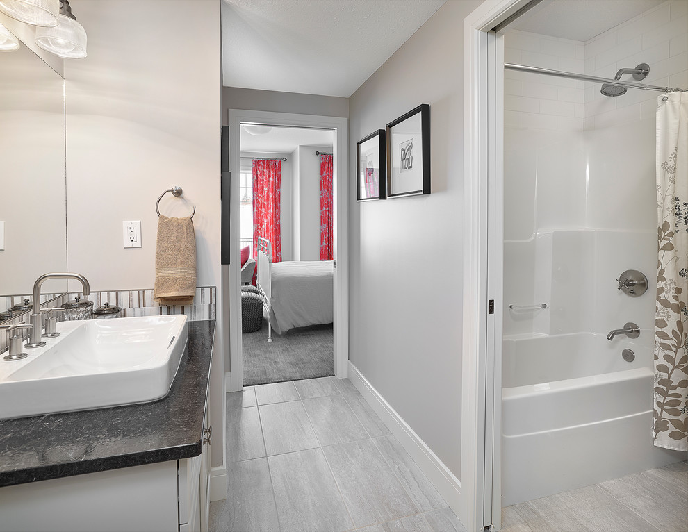 Bathroom - rustic bathroom idea in Edmonton
