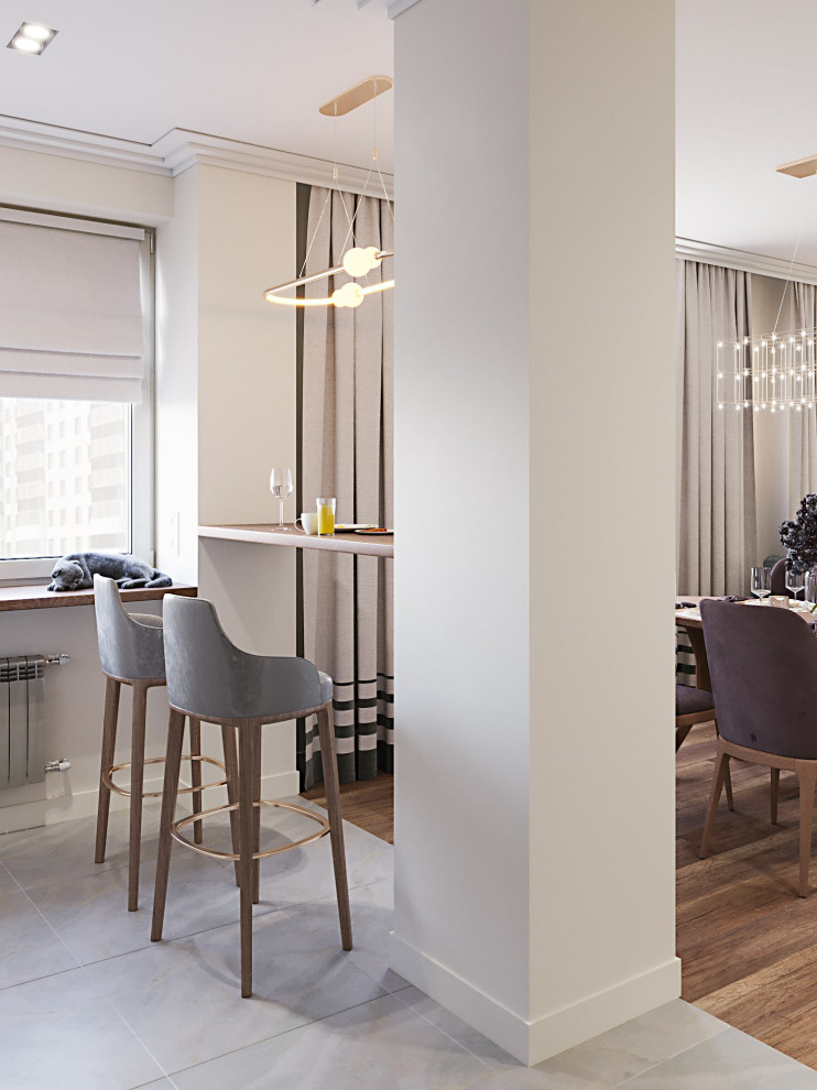 Дизайн кухни-гостиной