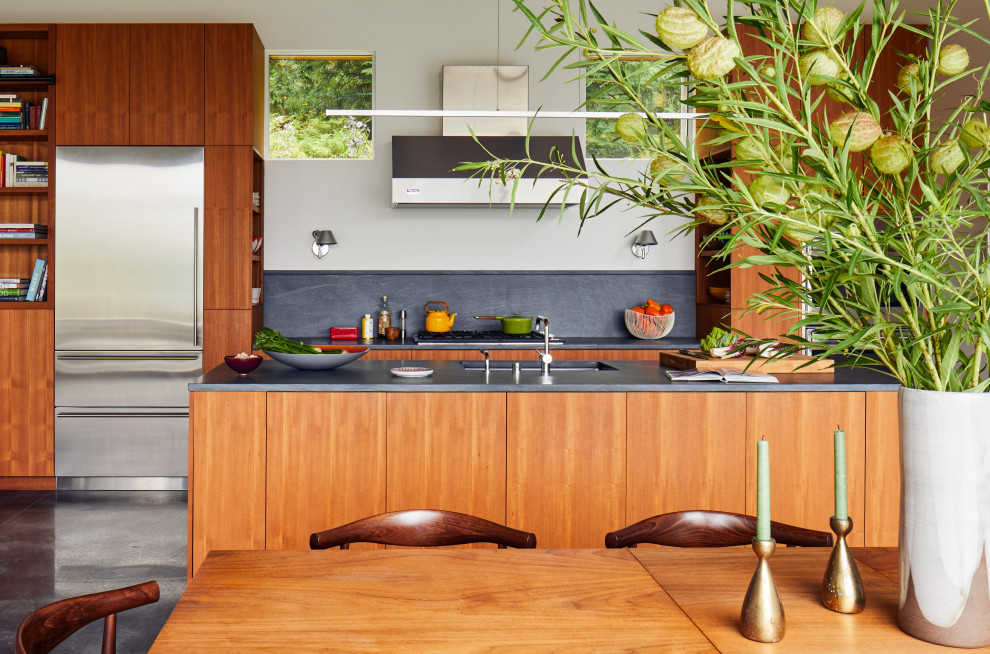 Inspiration for a midcentury kitchen in New York.