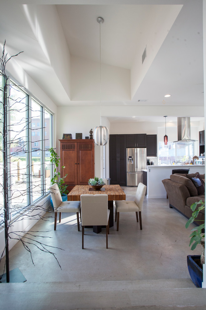 Dining room - transitional dining room idea in Austin