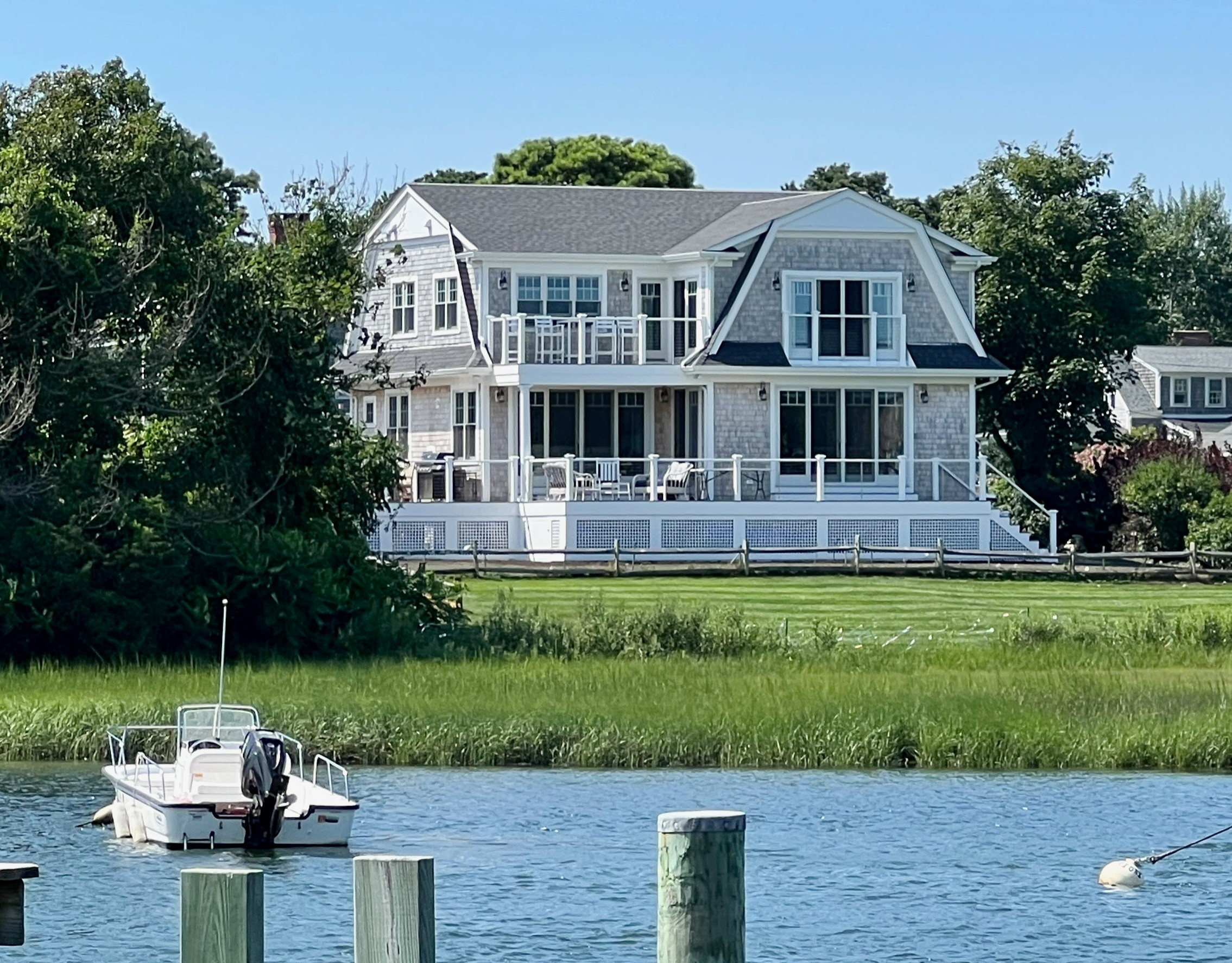 Two Views Waterfront Shingle Style Home