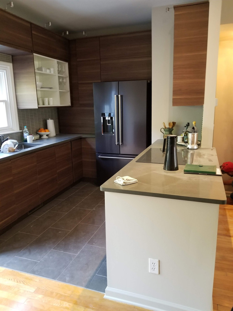 Contemporary Kitchen, Fireplace & Staircase Remodel