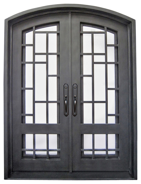 Nueva 72 X96 Wrought Iron Door 8 Jamb Transitional Front