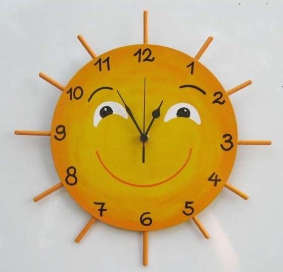 Little Miss Sunshine Hand Painted Wall Clock by Tammnoony Kids
