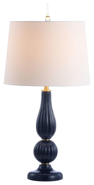 JONATHAN Y Lighting JYL2072 Maddie 28" Tall LED Vase Table Lamp - Navy