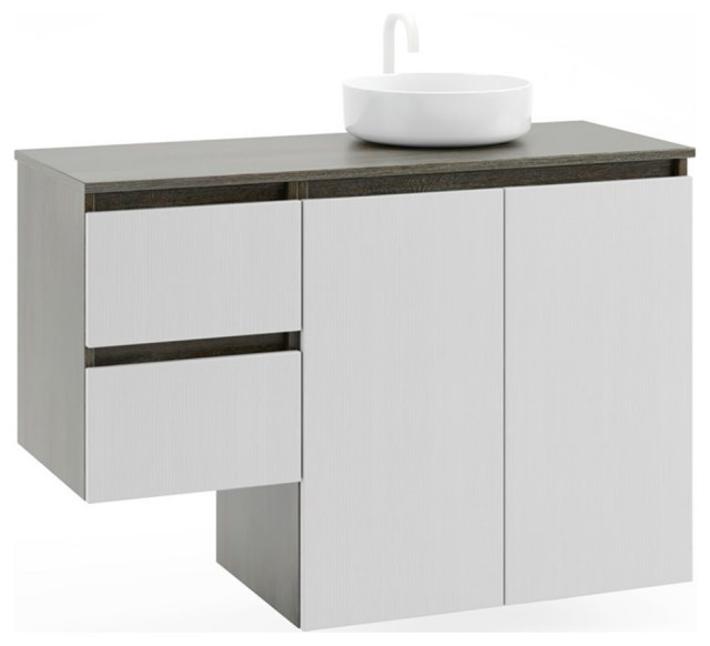 Randalco Indiana 48" Modern Wood Bathroom Vanity in Charred
