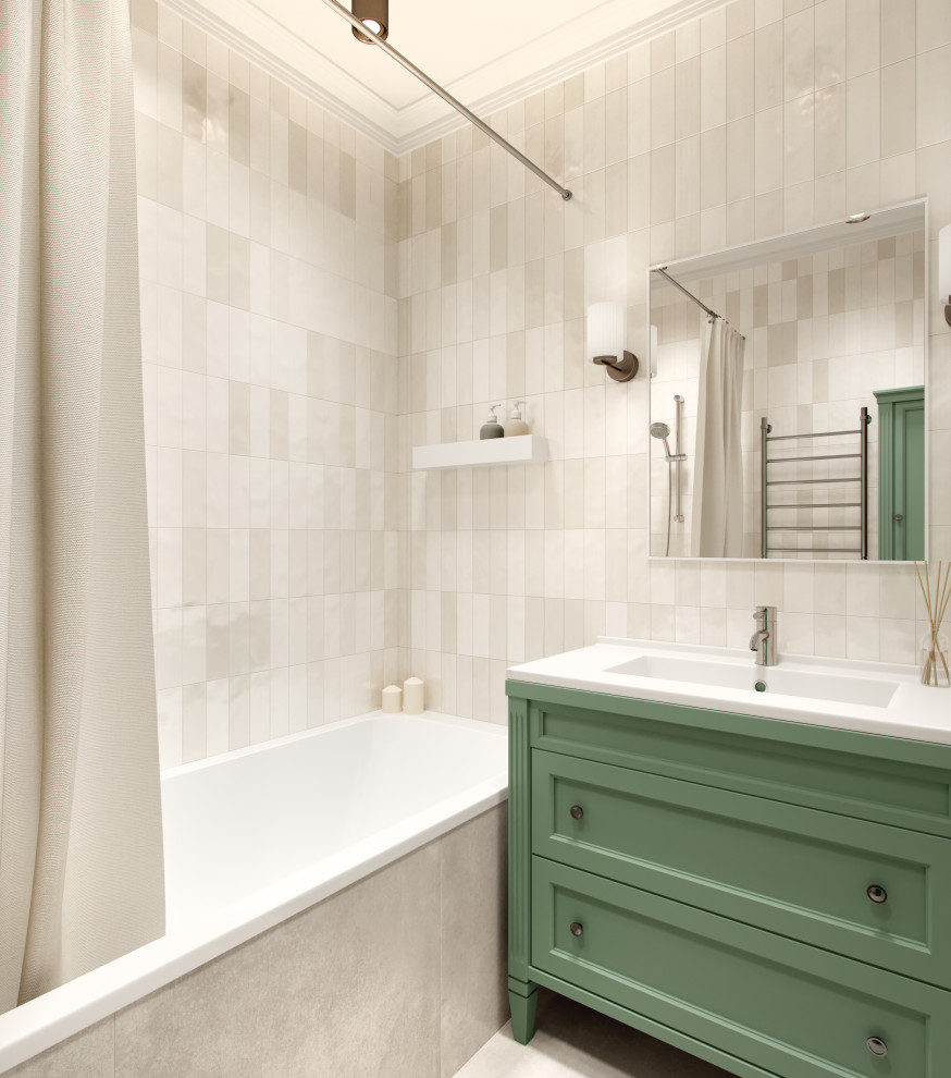 Сиреневая квартира для мамы и дочки