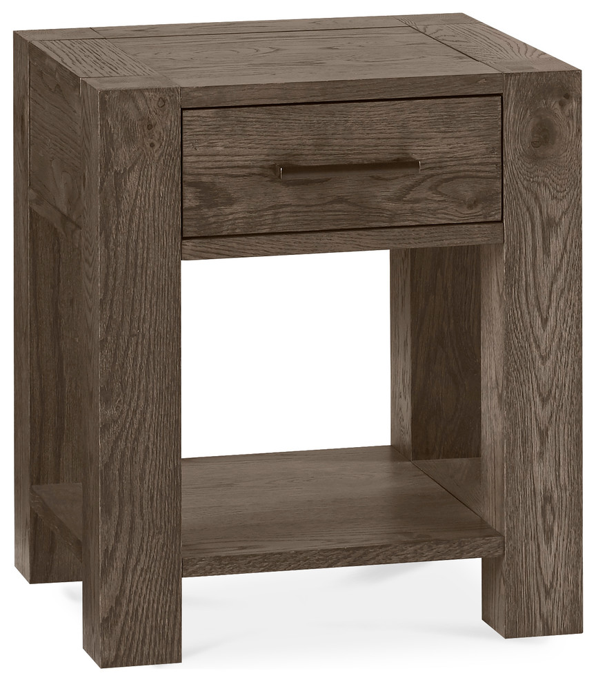 Tyler Dark Oak End Table With Drawer