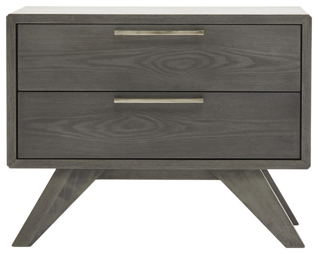Nova Domus Soria Modern Gray Wash Nightstand Midcentury Nightstands
