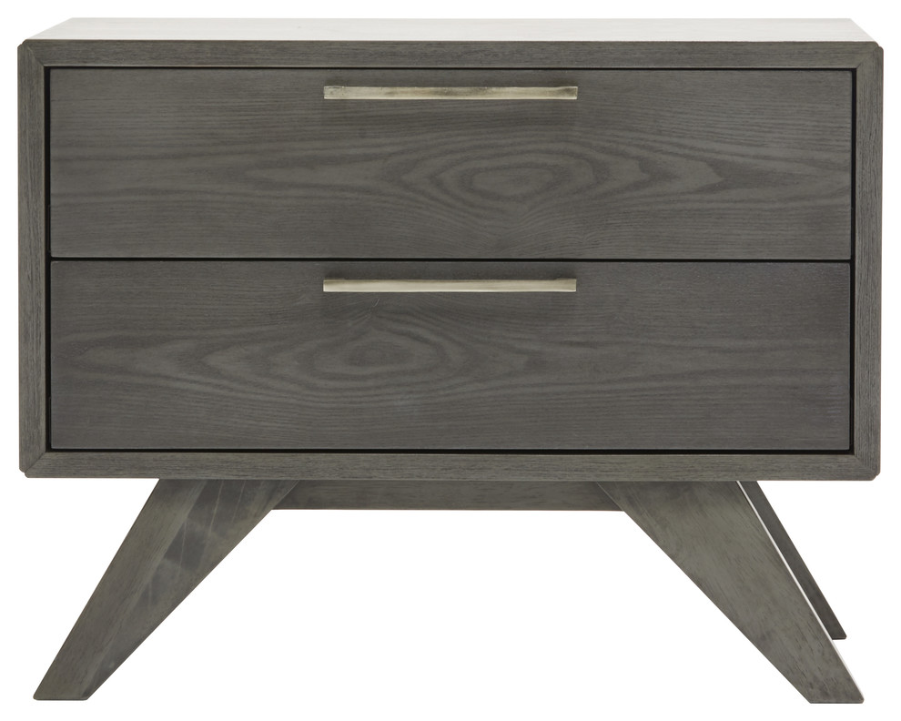 Nova Domus Soria Modern Gray Wash Nightstand Midcentury Nightstands
