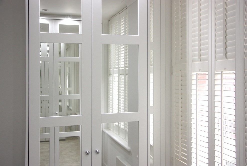 White Lacquered mirror wardrobes