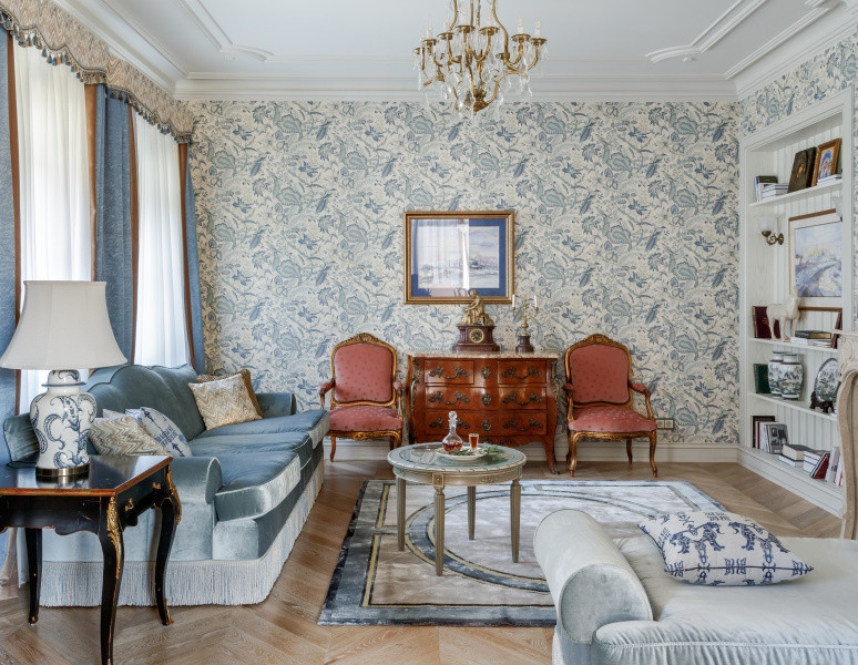 Интерьер дуплекса в поселке Бристоль Московская область часть. Левое крыло