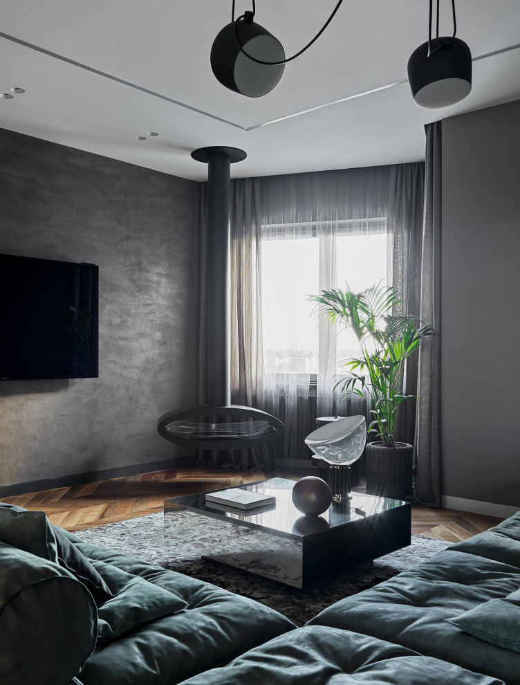 Apartment with grey shades in Saint-Petersburg