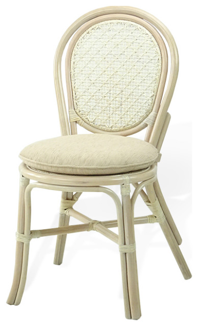 Denver Dining Rattan Wicker Armless, Cream Colored Dining Room Chair Cushions