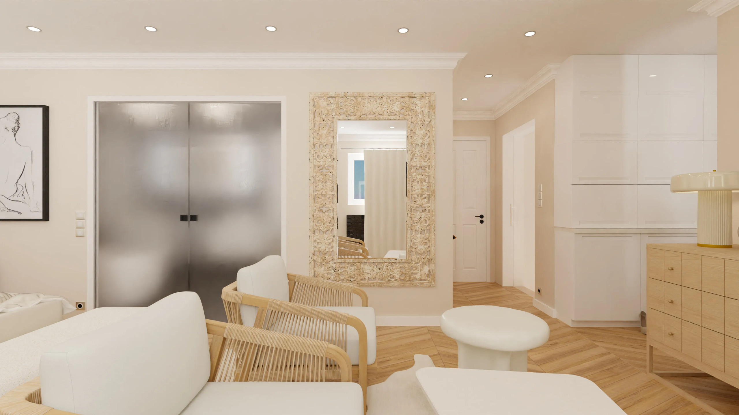 Rénovation complète, réunification de plusieurs appartements d'un petit immeuble