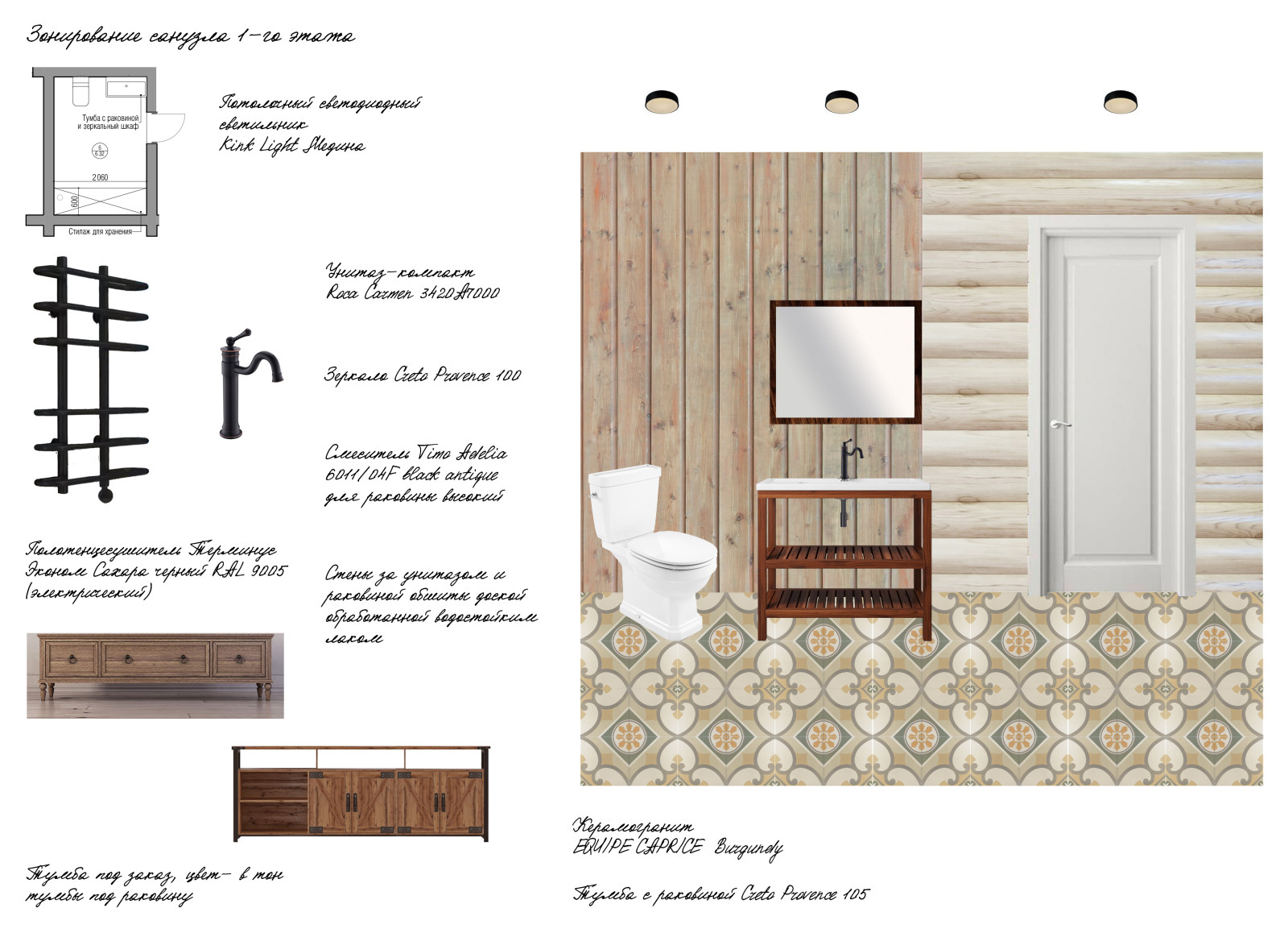 Концепт санузла первый этаж.