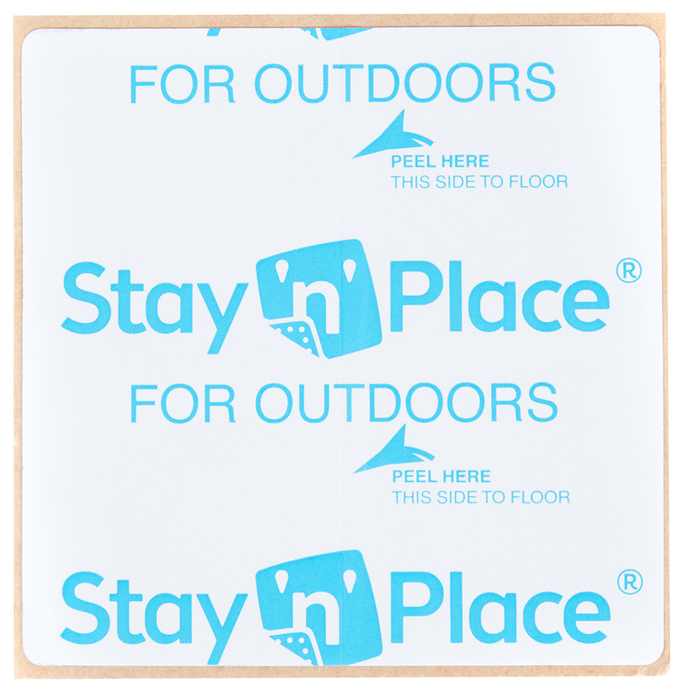 Outdoor Carpet Tabs Rug Tape, White, 0'4x0'4, 0'4x0'4 Contemporary Rug Pads by Mohawk Home