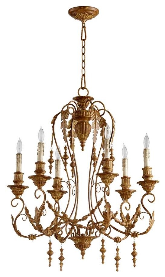 Cyan Design Lolina Six Light Chandelier, French Umber