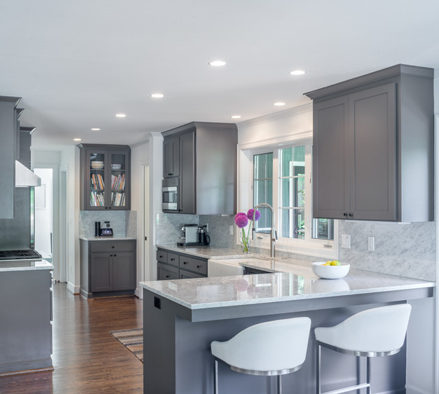 Customized Transitional Kitchen nyklassisk-koek
