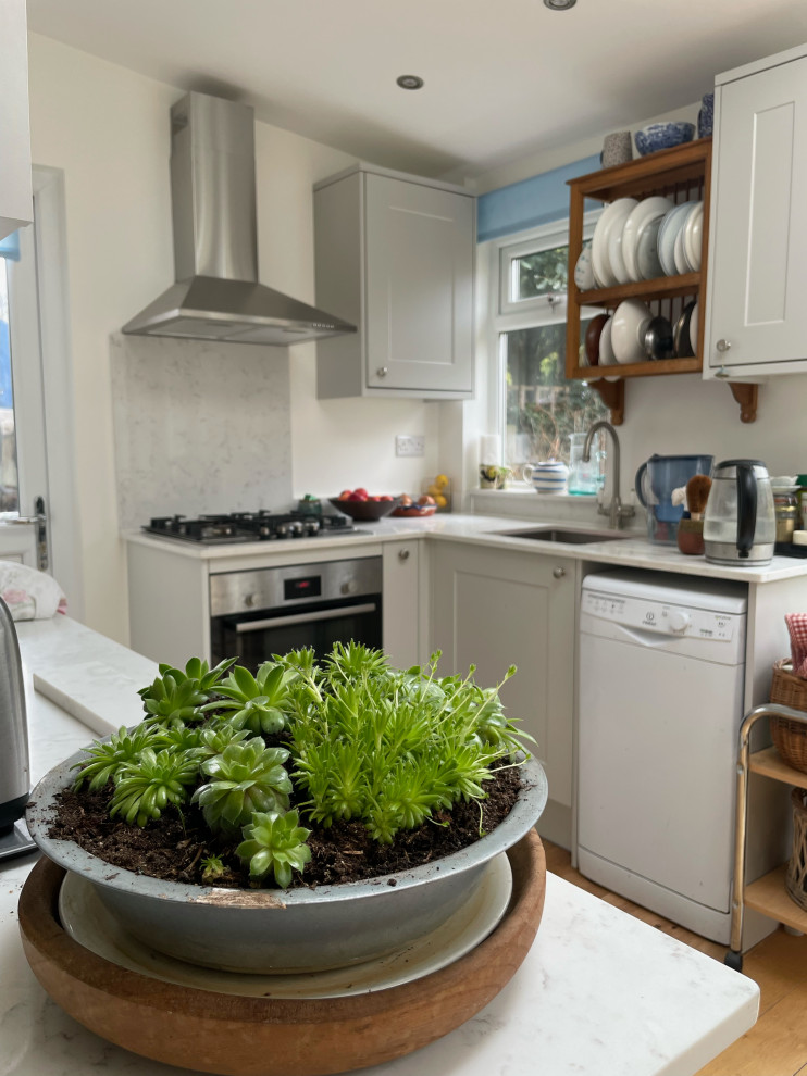 A light filled, contemporary kitchen and living space reconfiguration