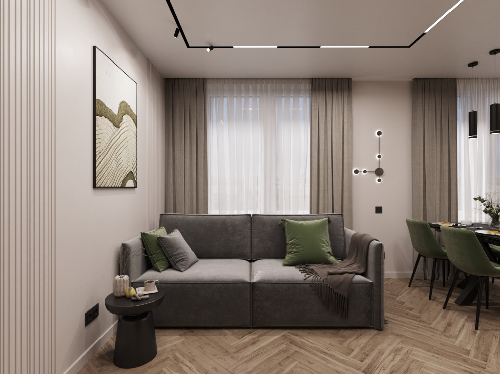 Дизайн-проект - Евротрешка 66 м2 для молодой многодетной семьи