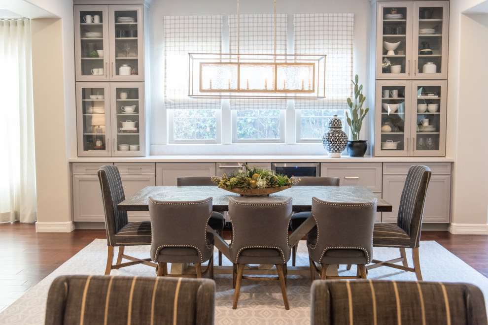 Example of a transitional dining room design in Phoenix