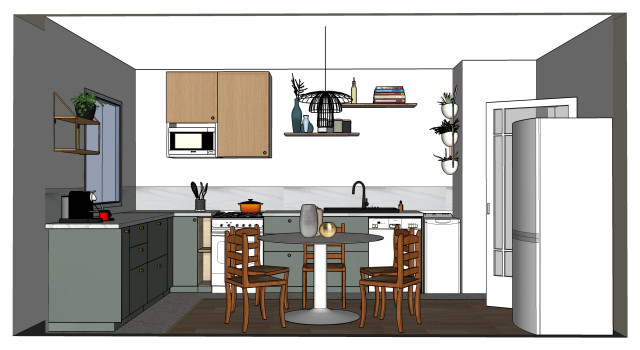R&eacute;novation d'une grande cuisine &agrave; Paris modern-kitchen