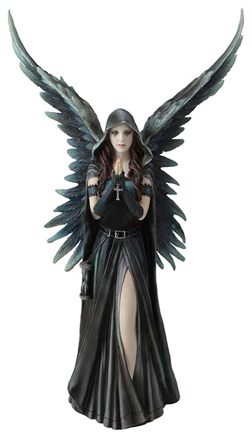 ANNE STOKES HARBINGER Dark Angel of Death Gothic Fairy Statue Hand Painted 
