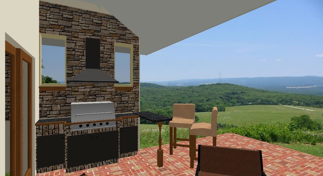 Outdoor Kitchen transitional-rendering