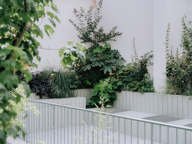 Am&eacute;nagement paysager d'une terrasse &agrave; Paris 7&egrave;me... contemporary-courtyard