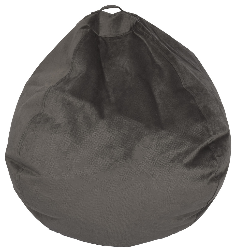 Large Textured Velvet Bean Bag Contemporary Bean Bag Chairs by