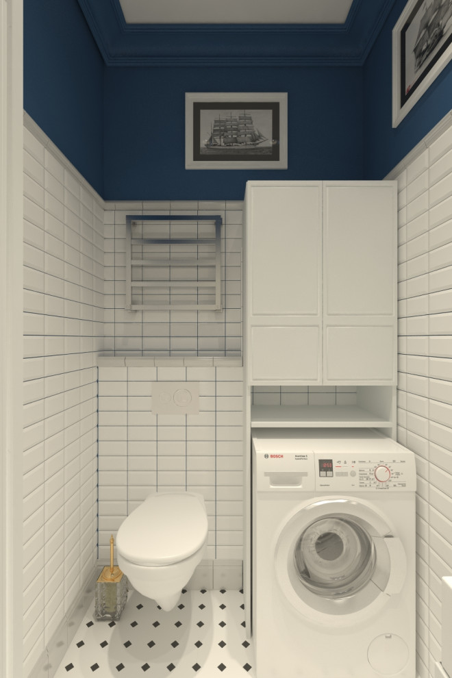 Квартира с голубыми стенами