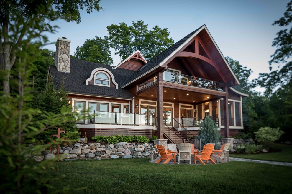 Torch Lake Timber Remodel - Rustic - Deck - Other - by Edgewater Design ...