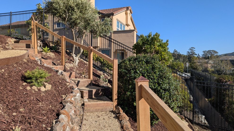 Japanese-Style Garden on a Steep Slope, San Francisco Bay Area
