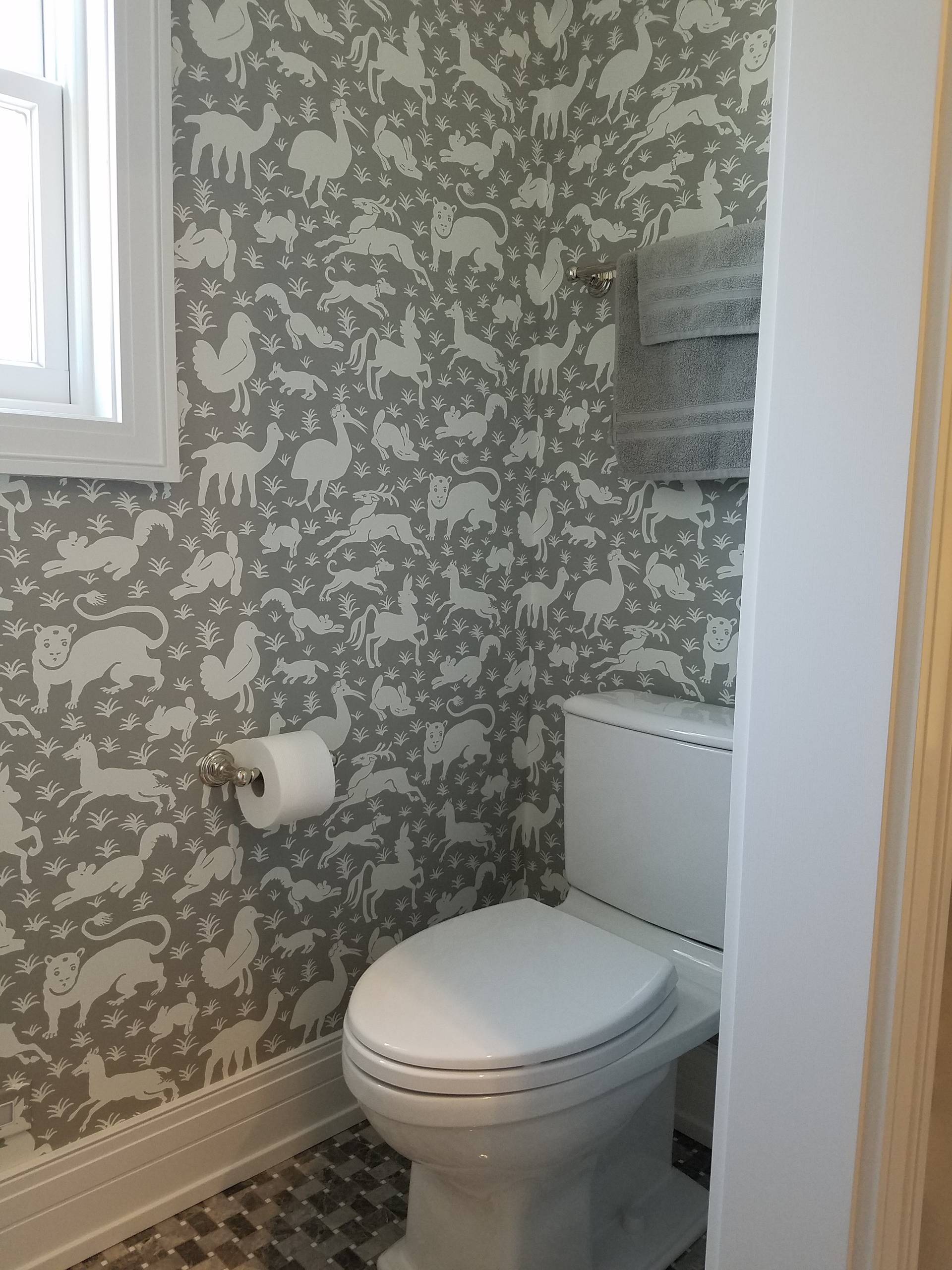 Wallpaper Install: Nairobi Animal Guest Bath