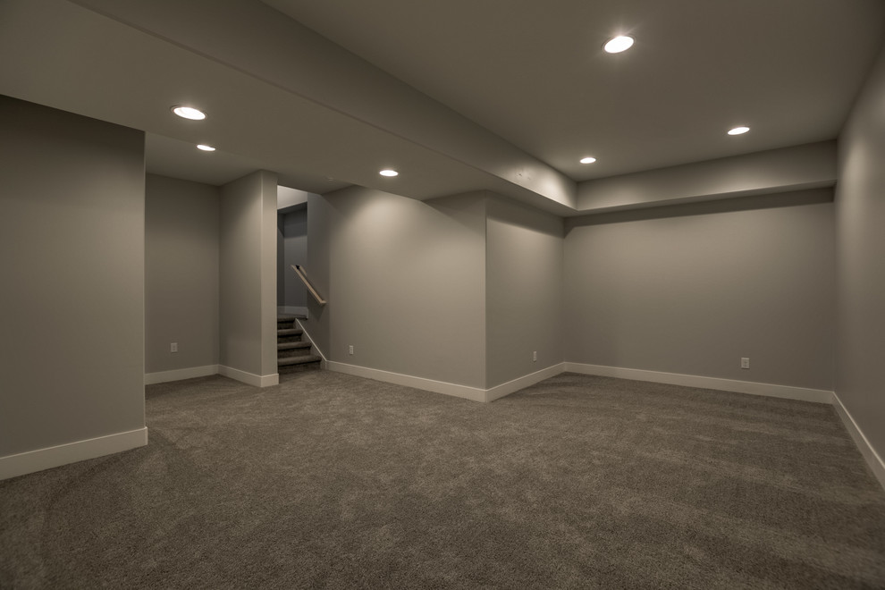Inspiration for a transitional home design remodel in Omaha