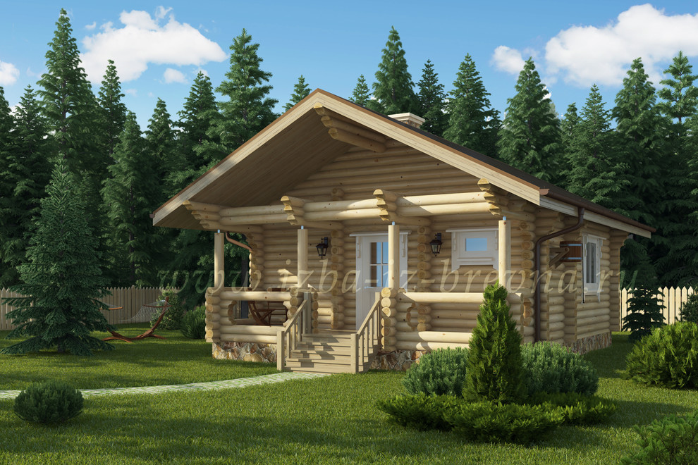 Проекты бань из оцилиндрованного бревна