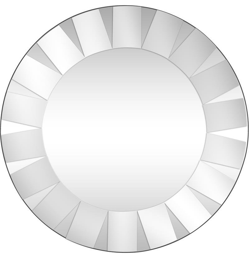 Camden Isle Glass Petal Mirror with Clear Mirrored Glass Frame