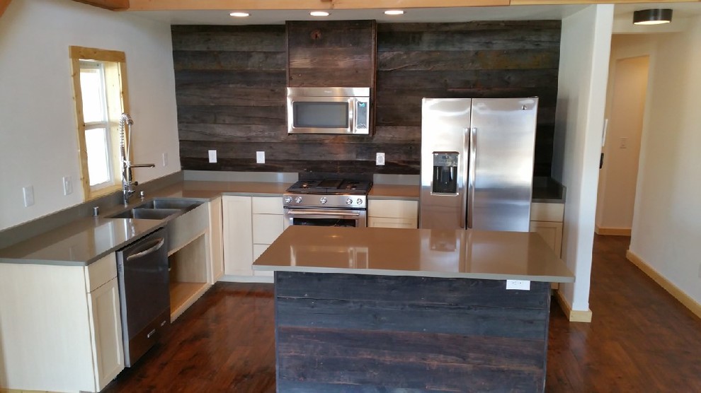 Example of a mountain style kitchen design in Seattle
