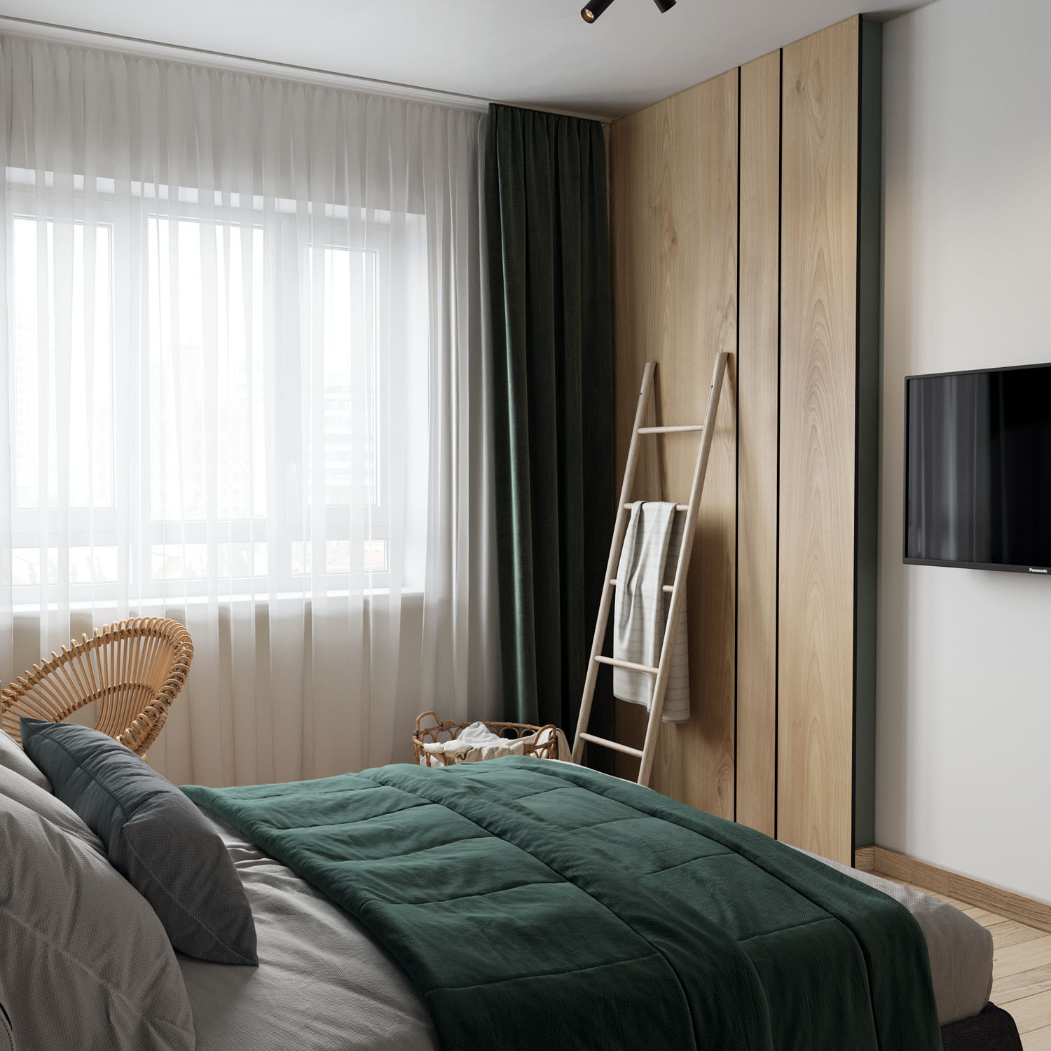 Визуализация трехкомнатной квартиры в ЖК Некрасовка