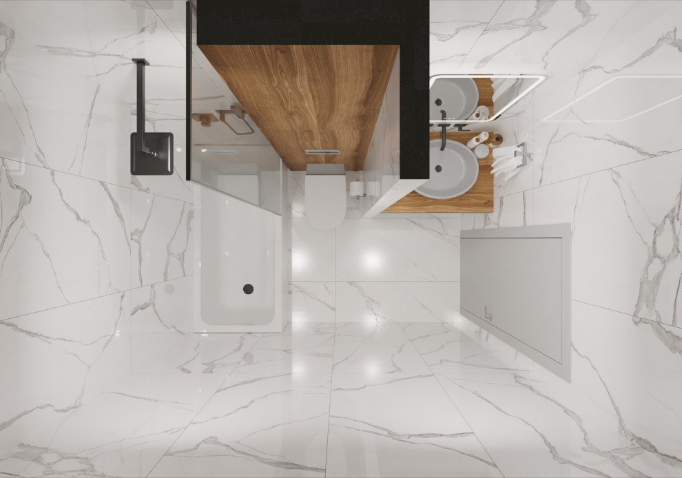 Ванная общей площадью - 3,88м2