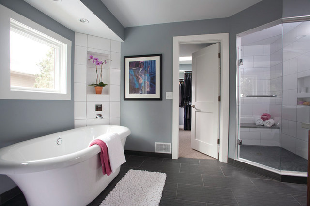 Sleek master bathroom - Contemporary - Bathroom - Minneapolis - by Anna ...