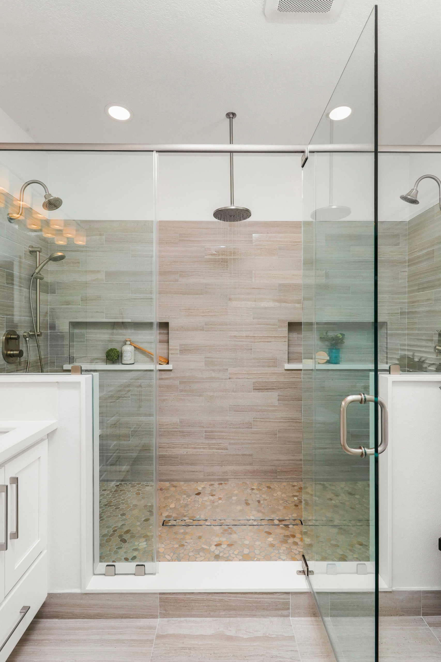 Rosamond, CA Master Bath Walk-in Shower remodel *Cypress