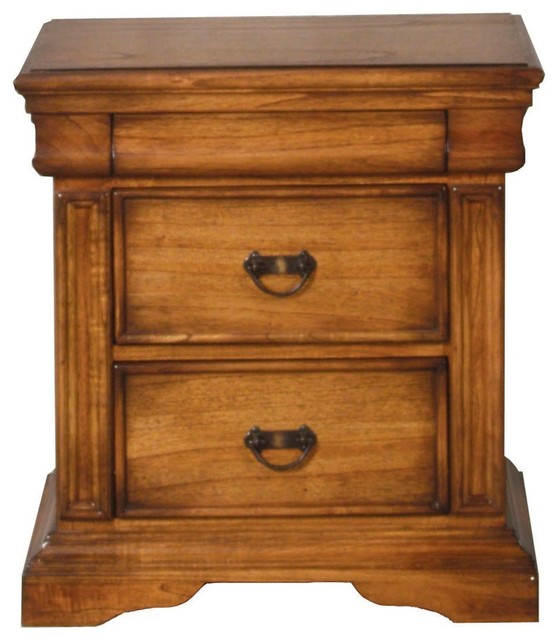 Mindi Wood Valentino Nightstand Traditional Nightstands And Bedside