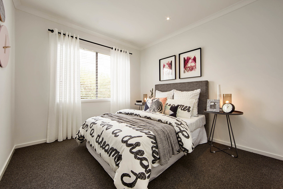 Design ideas for a contemporary bedroom in Melbourne.