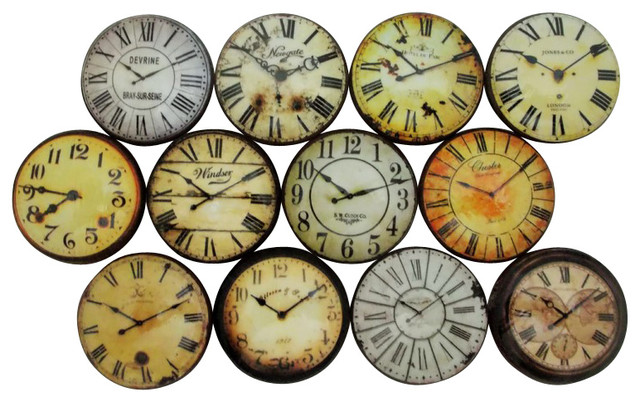 antique clockface cabinet knobs 12 piece set traditional