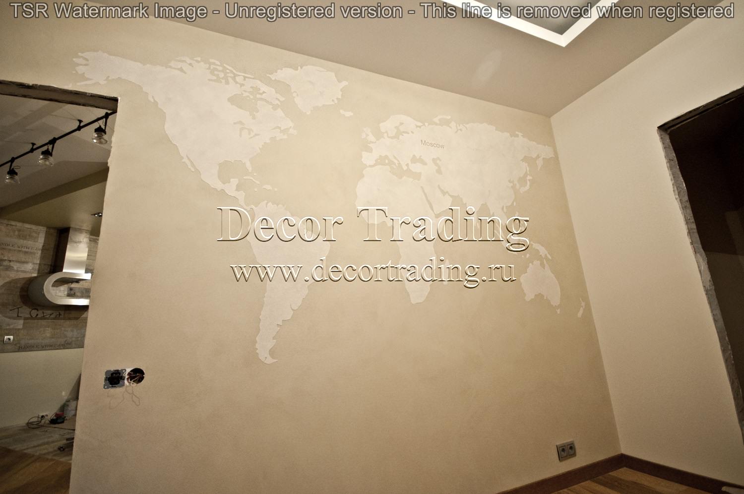 Частная квартира- отделка "Итальянская декоративная краска с эффектом песчаника"